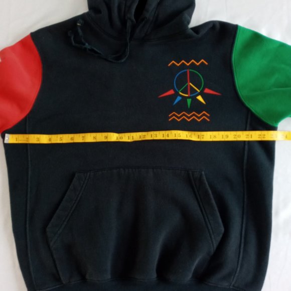 Nike Gel Playground Hoodie Air Raid Peace Urban Jungle black oversized hoodie sm - Picture 5 of 9